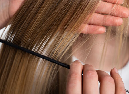 Protein package for hair treatment at \