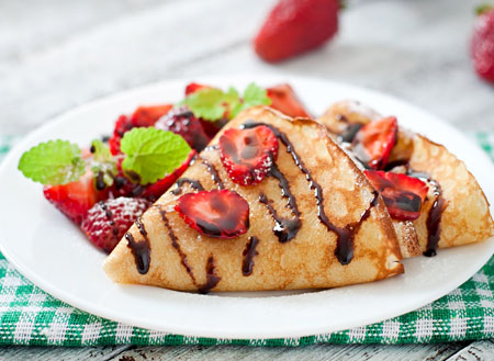 When you buy a piece of crepe, you get the same order for free