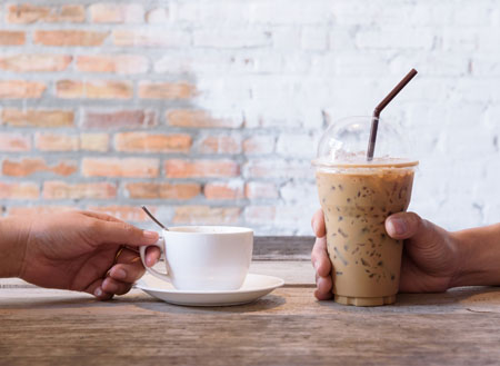 Buy hot or cold coffee and get the same order for free