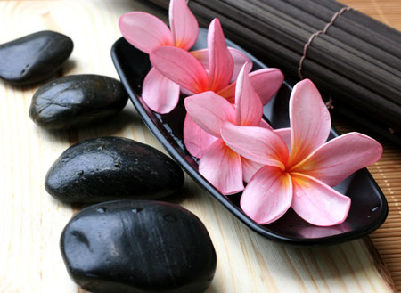 Hot stone massage package at \