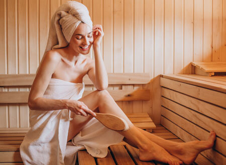 Moroccan bath package with scrub and hair cream bath at Gamali Wa Anaqti Salon for SAR 199